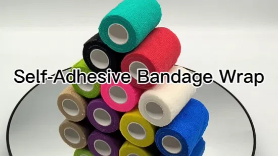 Bandage cohésif auto-adhésif élastique, enveloppe de sport vétérinaire